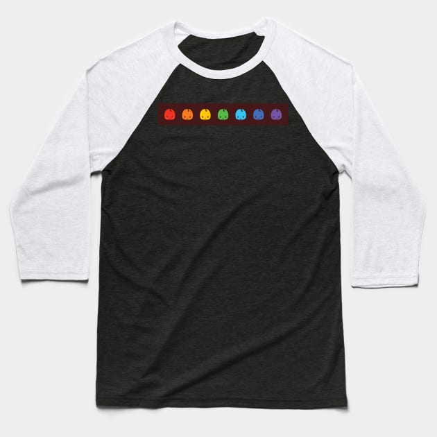 Rainbow Junimo Stardew Valley Baseball T-Shirt by batinsaja